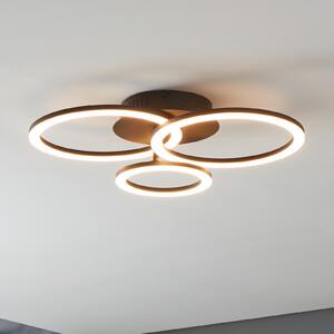 EGLO connect Φωτιστικό οροφής Parrapos-Z LED, 3-φωτιστικό, ρυθμιζόμενος, Μαύρο, Σαλόνι / τραπεζαρία, Μέταλλο, σύγχρονο