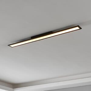 EGLO connect Salobrena-Z LED φωτιστικό οροφής, 120x10cm, μαύρο, ρυθμιζόμενος, Μαύρο, Σαλόνι / τραπεζαρία, Μέταλλο, σύγχρονο