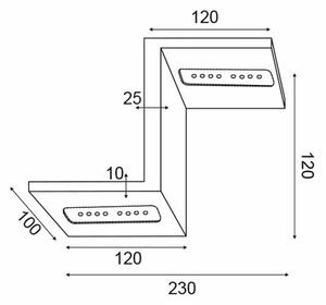 Απλίκα Τοίχου LED Aca Tetris L36294BK Black Matt