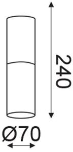 Σποτ Μονόφωτο Aca Placebo V372581CCW White Matt/Grey