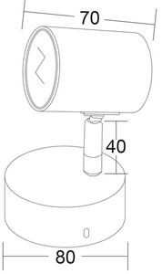 Σποτ Μονόφωτο Aca Orfeas SUH1891PB Black Matt
