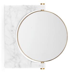 Audo Copenhagen - Pepe Marble Mirror Wall Brass/White Audo Copenhagen