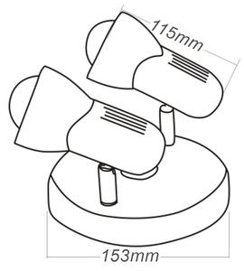 Σποτ Δίφωτο Aca SMU502PW White