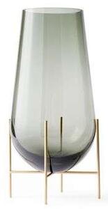 Audo Copenhagen - Echasse Vase Small Smoke/Brushed Brass Audo Copenhagen