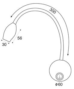 Σποτ Μονόφωτο LED Aca Swan SF126BLED330 Nickel Θερμό Φως
