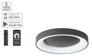 Φωτιστικό Πλαφονιέρα LED Dimmable Smart WiFi Homelighting Amaya 77-8154 Black