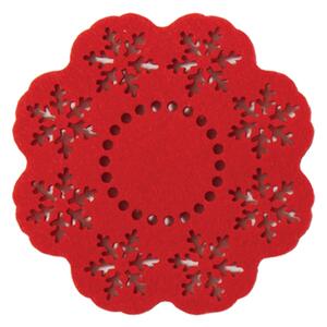 Χριστουγεννιάτικα Σουβέρ (Σετ 4τμχ) Nef-Nef Homeware Snow Felt Red