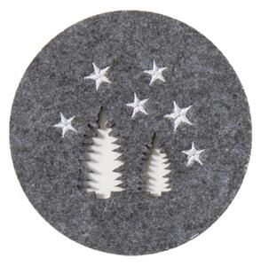 Χριστουγεννιάτικα Σουβέρ (Σετ 4τμχ) Nef-Nef Homeware Snow Felt Grey