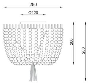 Φωτιστικό Πλαφονιέρα Aca Spetses ML127051P Wood/Rope