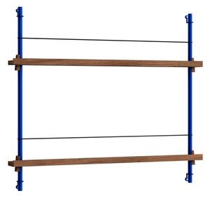 Moebe - Magazine Shelving Smoked Oak/Deep Blue Moebe