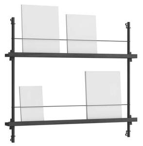 Moebe - Magazine Shelving Black/Black Moebe