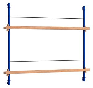 Moebe - Magazine Shelving Oak/Deep Blue Moebe