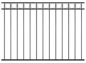 Πάνελ Περίφραξης Μαύρο 1,7 x 1,2 μ. από Ατσάλι - Μαύρο