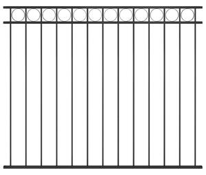 Πάνελ Περίφραξης Μαύρο 1,7 x 1,5 μ. από Ατσάλι - Μαύρο
