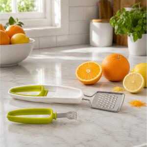 Τρίφτης & ξύστης εσπεριδοειδών 2 σε 1 Tomorrow's Kitchen - Λευκό/Πράσινο