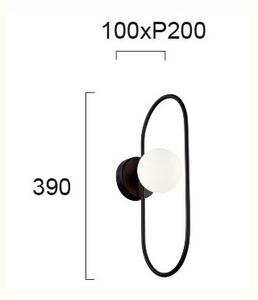 Απλίκα Τοίχου Viokef Fancy Black 4208900