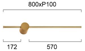 Απλίκα Τοίχου LED Viokef Leo Gold 4271401