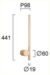 Απλίκα Τοίχου LED Viokef Novita Gold 4293001