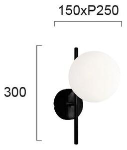 Απλίκα Τοίχου Viokef Floris Black 4260100