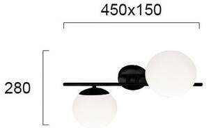 Απλίκα Τοίχου Viokef Floris Black 4260200
