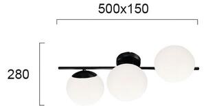 Απλίκα Τοίχου Viokef Floris Black 4260300