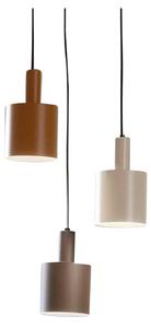 Lindby - Ovelia 3 Round Κρεμαστό φωτιστικό Black/Brown/Beige Lindby