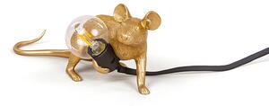 Seletti - Mouse Lamp Lop Lying Down Επιτραπέζιο φωτιστικό Χρυσό Seletti