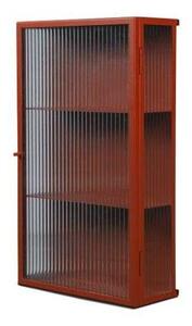 Ferm LIVING - Haze Wall Cabinet Reeded Glass Oxide Red ferm LIVING