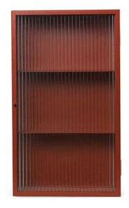 Ferm LIVING - Haze Wall Cabinet Reeded Glass Oxide Red ferm LIVING