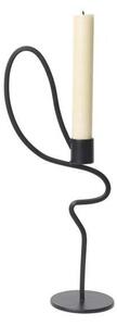 Ferm LIVING - Valse Candle Holder High Black ferm LIVING