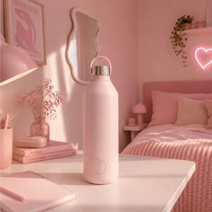 Μπουκάλι Θερμός Series 2 Chilly's με χωρητικότητα 1000ml και διατήρηση θερμοκρασίας 12h ζεστό / 24h κρύο - Blush Pink