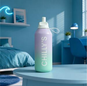 Μπουκάλι Θερμός Series 2 Flip Chilly's με πτυσσόμενο καλαμάκι, χωρητικότητα 500ml και διατήρηση θερμοκρασίας 24h κρύο - Morning Haze