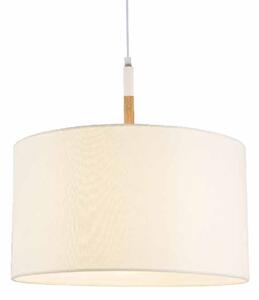 Φωτιστικό Οροφής Μονόφωτο Aca Yasmine OD650840PWH White/Wood