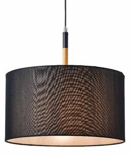 Φωτιστικό Οροφής Μονόφωτο Aca Yasmine OD650840PBK Black/Wood