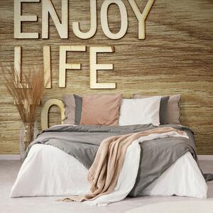 Ταπετσαρία τοίχου με απόφθεγμα - Enjoy life today
