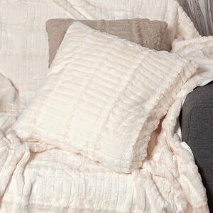 Διακοσμητική Μαξιλαροθήκη Γούνινη (45x45) Silk Fashion Stripe Ivory