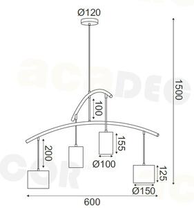 Φωτιστικό Οροφής Πολύφωτο Aca Escala DCR39219