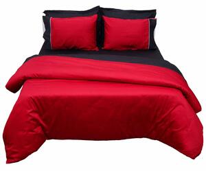 Παπλωματοθήκη Υπέρδιπλη (220x240) Anna Riska Luxury Bicolour Red/Black