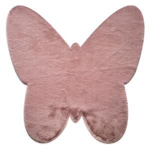 Παιδικό Χαλί Γούνινο (120x120) New Plan Puffy JM7 Butterfly Dark Pink