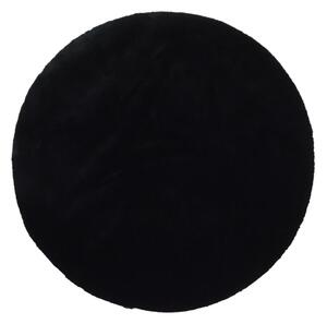 Στρογγυλό Χαλί Γούνινο (Φ160) New Plan Puffy FC9 Black