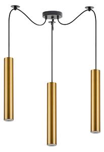 Φωτιστικό Οροφής Τρίφωτο Homelighting Adept Tube 77-8680 Gold