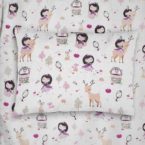 Βρεφική Μαξιλαροθήκη (35x45) Dimcol Lily & Deer 179 White-Pink