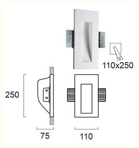 Απλίκα Τοίχου Χωνευτή Viokef Aster 4086600