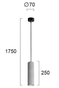 Φωτιστικό Οροφής Μονόφωτο Viokef Concrete Phenix 4210000