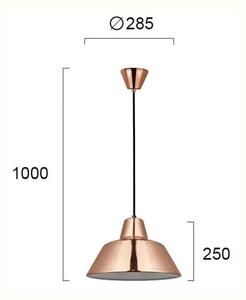 Φωτιστικό Οροφής Μονόφωτο Viokef Glen Copper 4105603