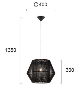 Φωτιστικό Οροφής Μονόφωτο Viokef Zaira Black 4198101