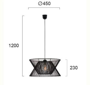 Φωτιστικό Οροφής Μονόφωτο Viokef Argela Black 4203700