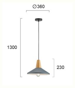 Φωτιστικό Οροφής Μονόφωτο Viokef Tom Grey 4165201