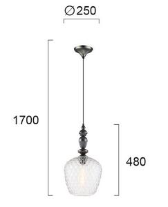 Φωτιστικό Οροφής Μονόφωτο Viokef Salem Transparent 4169400