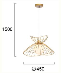 Φωτιστικό Οροφής Μονόφωτο Viokef Belinda Gold 4275101
